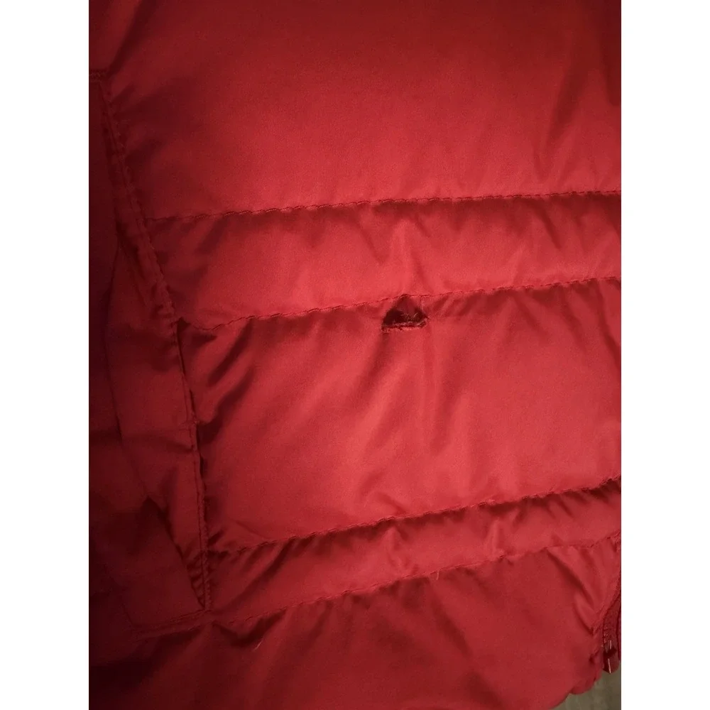 The North Face Boys Red Jacket Large Full Zip Puffer Sleeve Down Coat 14/16